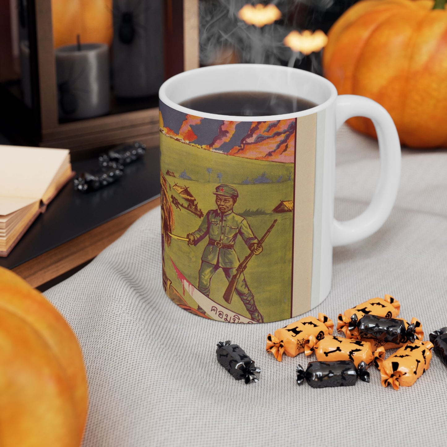 Thai Rice Harvest (PO-19-TH), Cold War American Propaganda poster Beautiful Novelty Ceramic Coffee Mug 11oz
