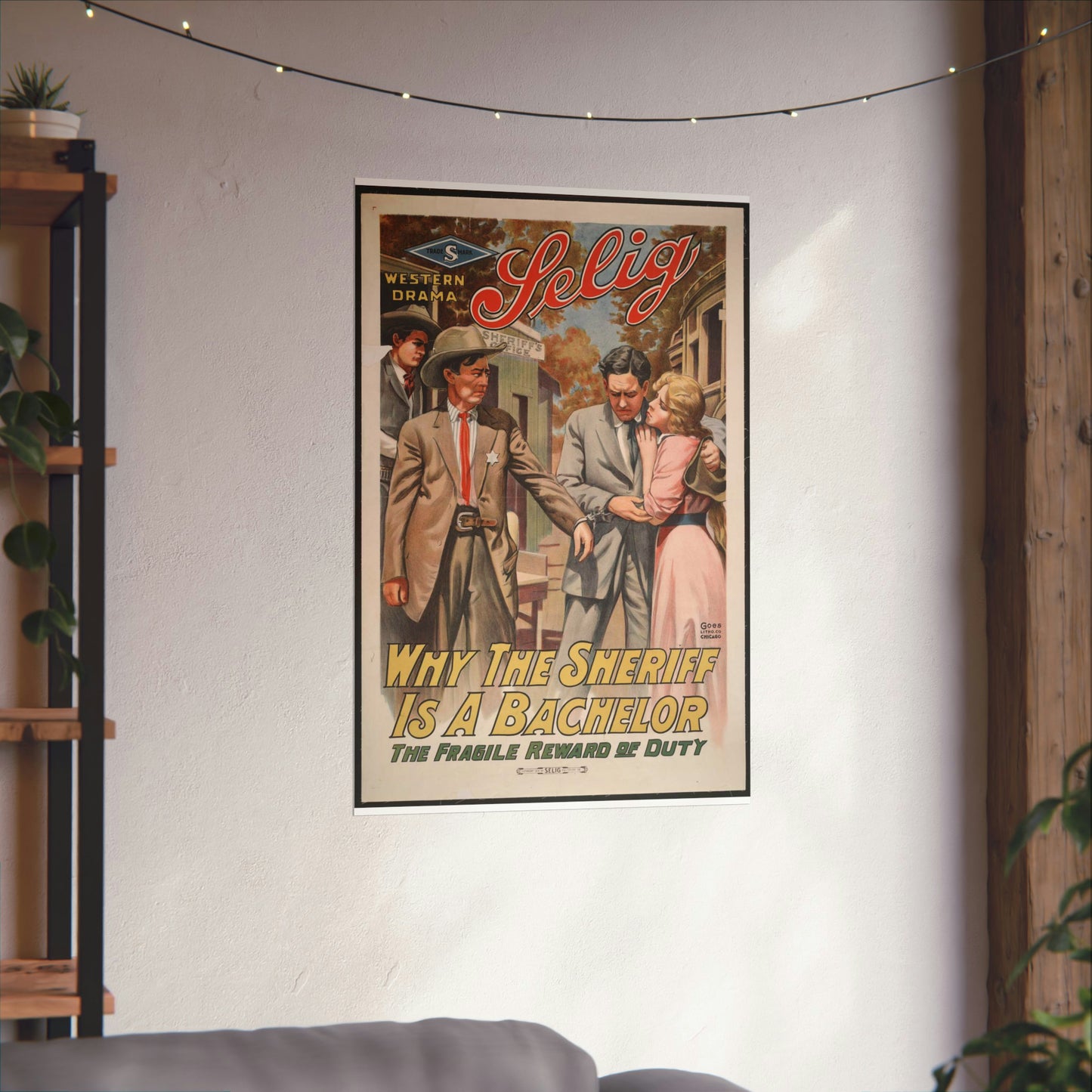 Why the sheriff is a bachelor The fragile reward of duty. High Quality Matte Wall Art Poster for Home, Office, Classroom