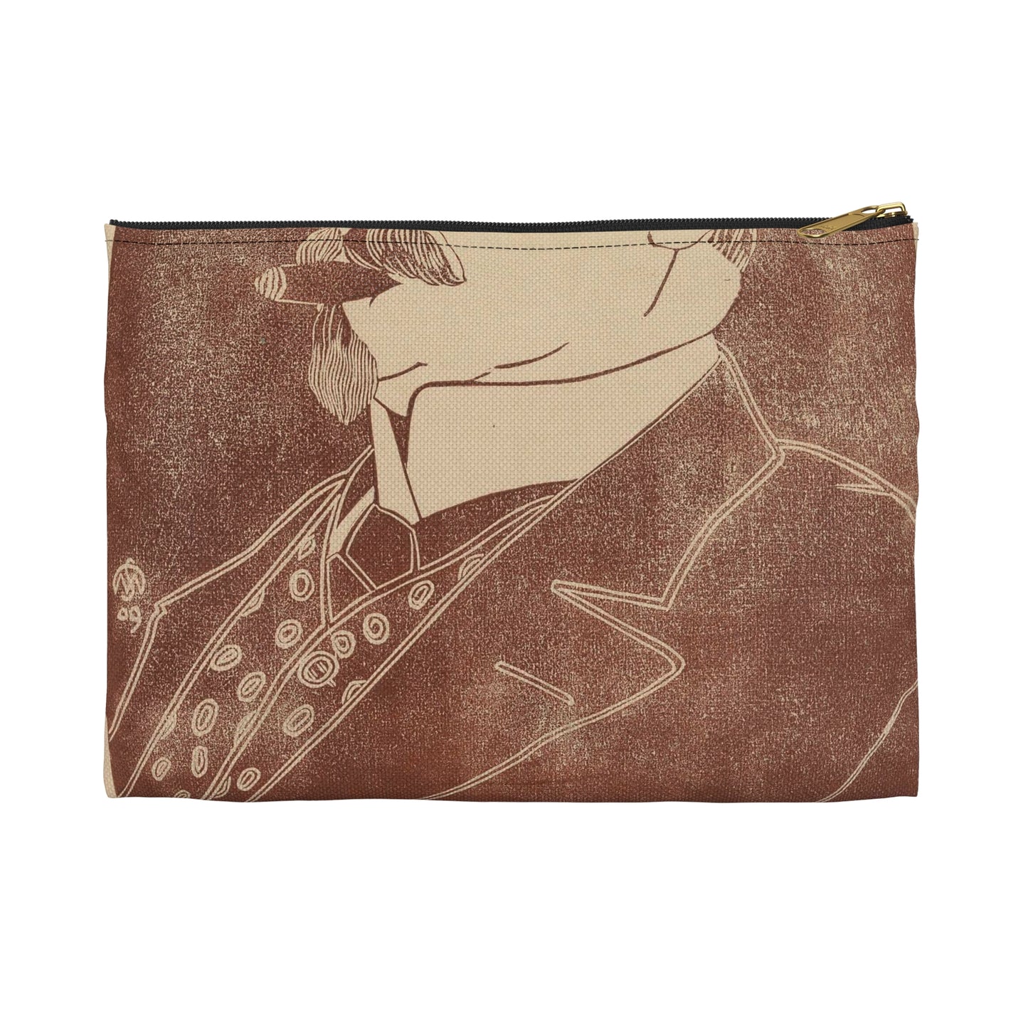 Samuel Jessurun de Mesquita - Portret van een onbekende man met sigaar Large Organizer Pouch with Black Zipper