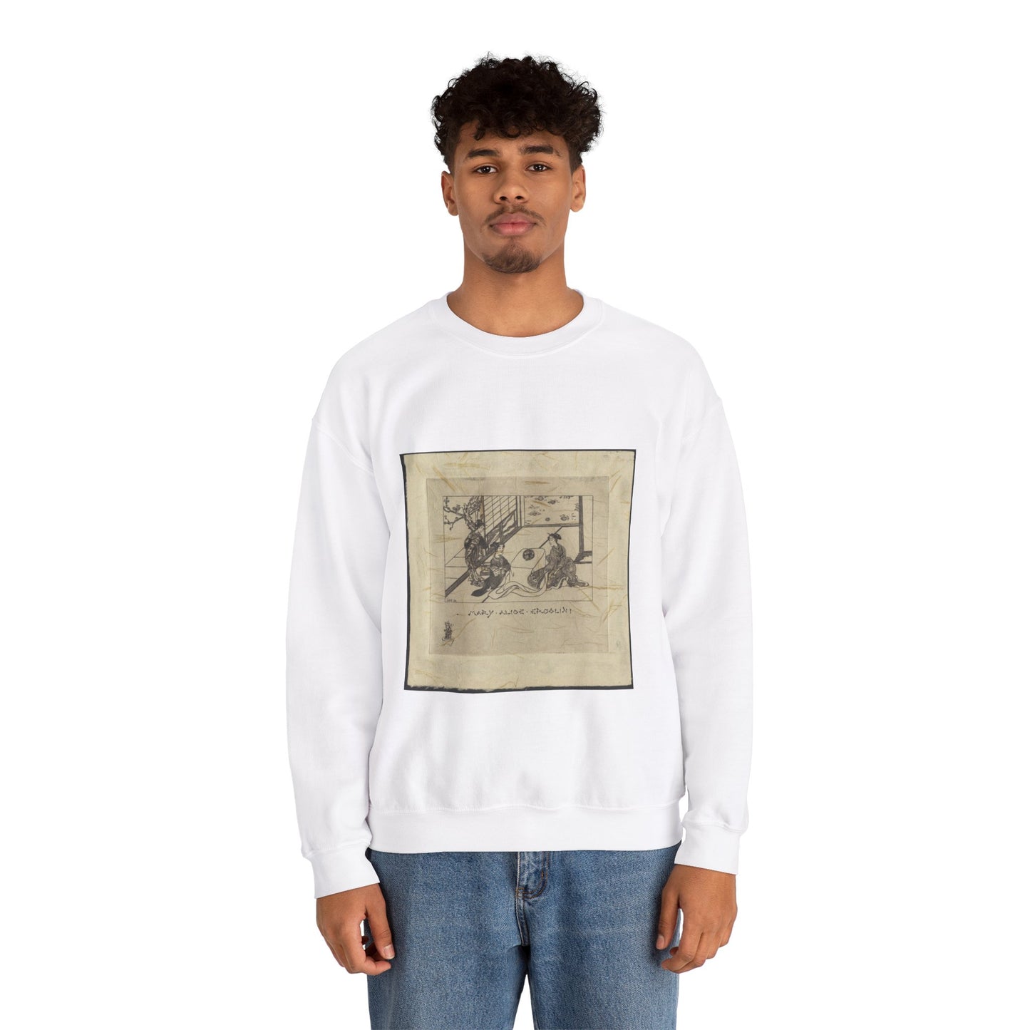 Mary Alice Ercolini by SE Blake (undated) White Heavy Blend Adult Crew Neck SweatShirt
