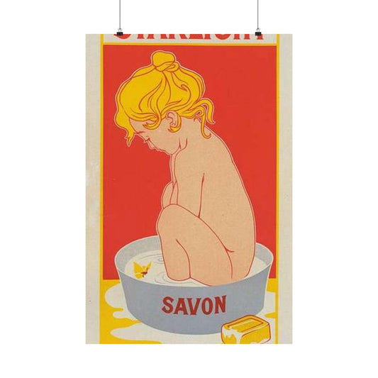 Affiche belge pour le "Savon Starlight". High Quality Matte Wall Art Poster for Home, Office, Classroom