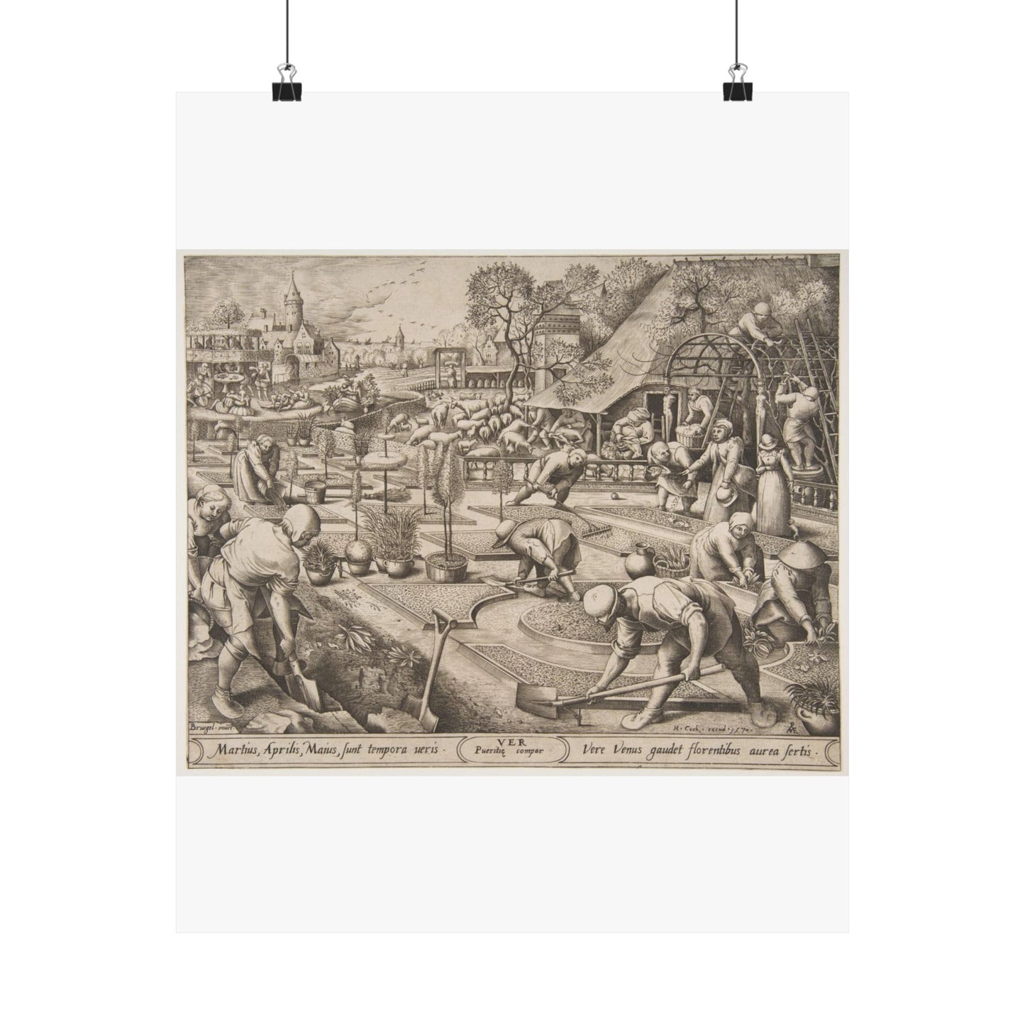 Pieter van der Heyden - Spring (Ver) from The Seasons High Quality Matte Wall Art Poster for Home, Office, Classroom