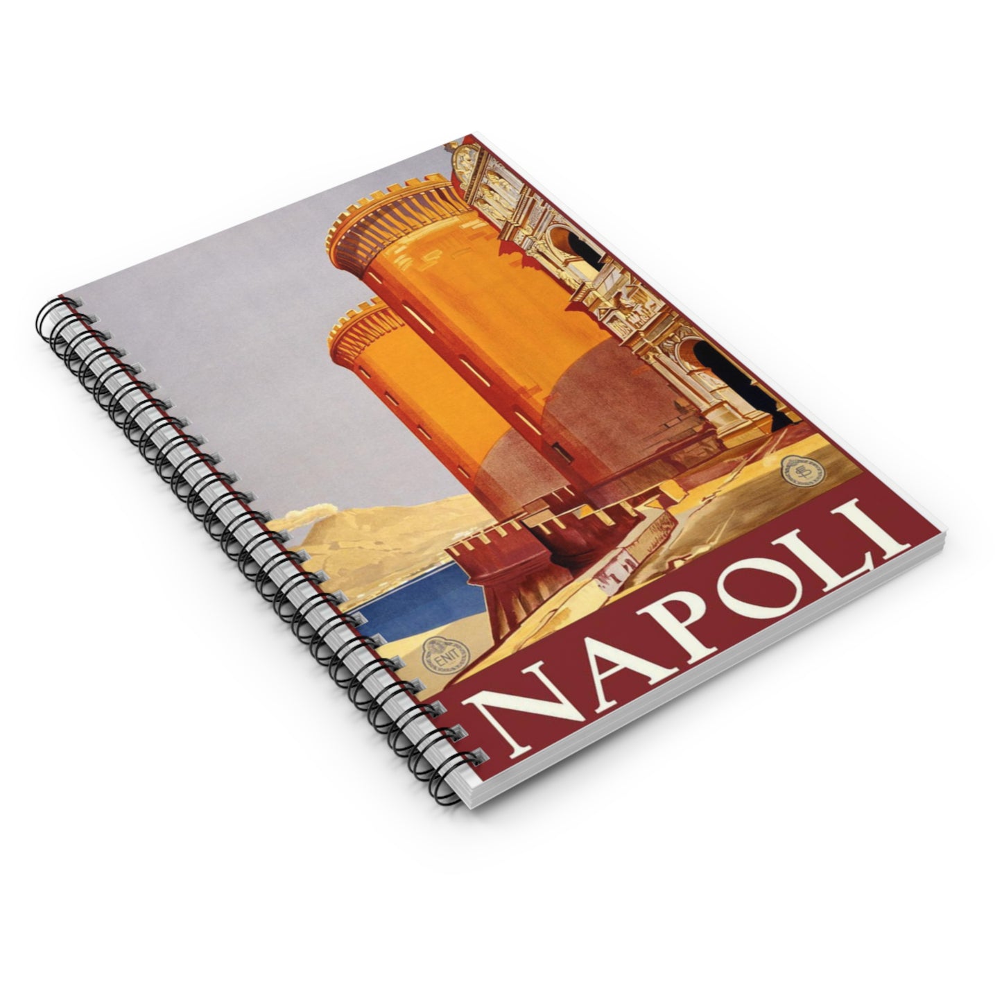 Napoli. Vintage Travel Poster., Italy Spiral Bound Ruled Notebook with Printed Cover