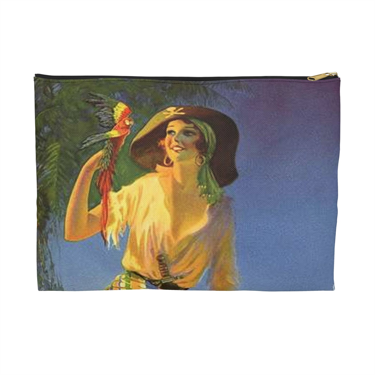 Princess of the Treasure Isle, Edward Mason Eggleston, 1931 Large Organizer Pouch with Black Zipper