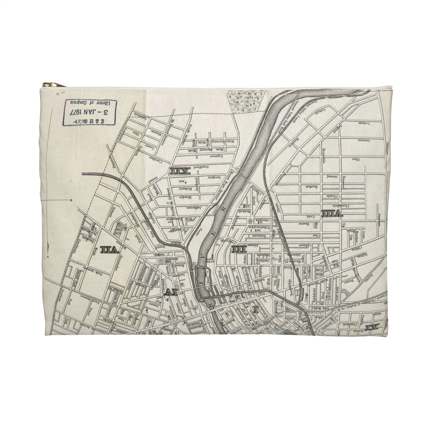 Map of the city of Rochester : from Cornells' Maps : to accompany Boyd's Rochester and six county directory / Large Organizer Pouch with Black Zipper