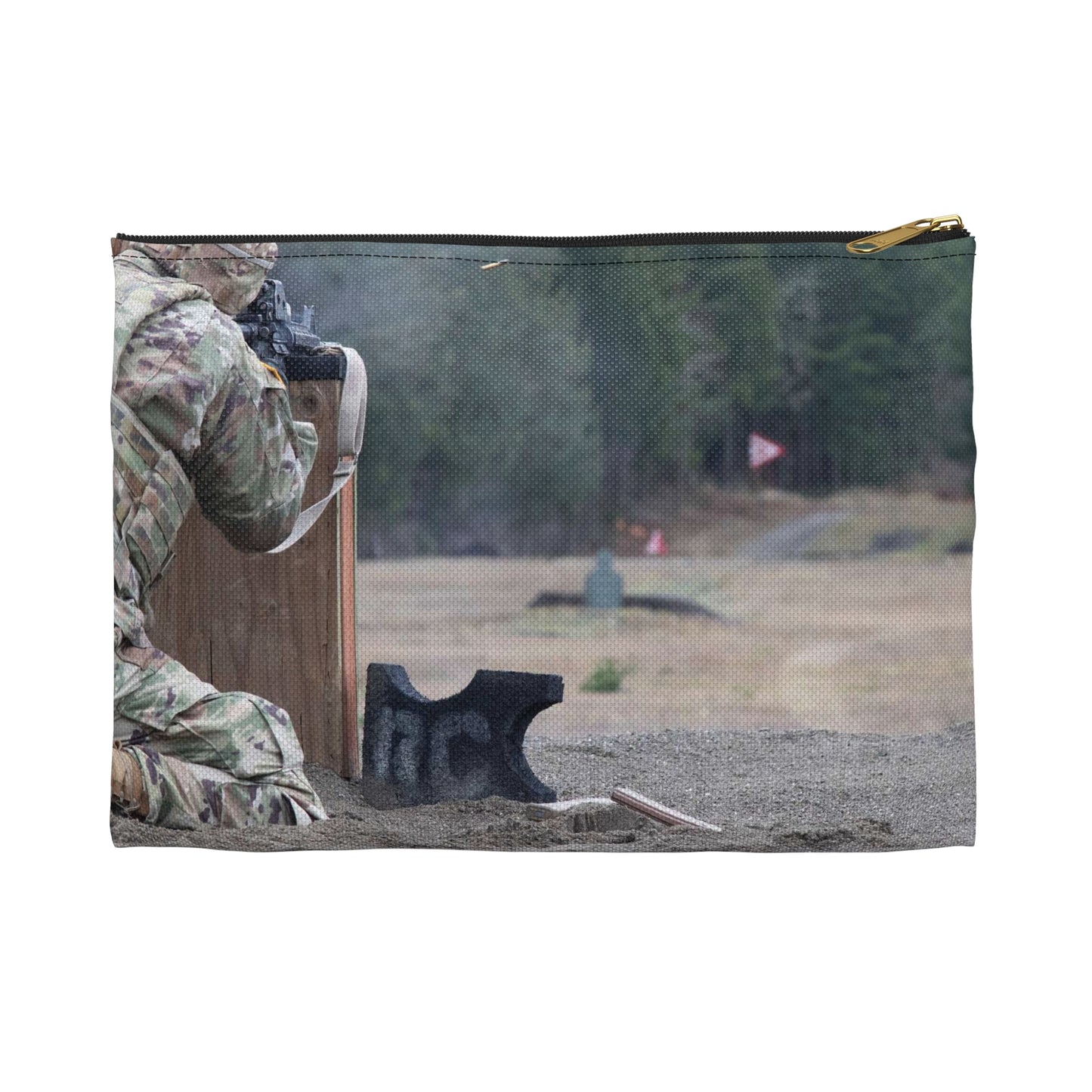 U.S. Army soldier Cpl. Ian Villoldo assigned to Charlie Large Organizer Pouch with Black Zipper