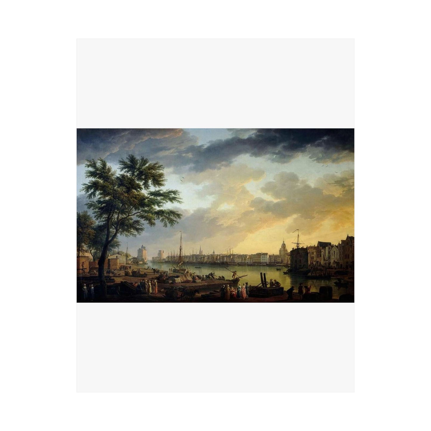 Vernet - Vue du port de la Rochelle High Quality Matte Wall Art Poster for Home, Office, Classroom