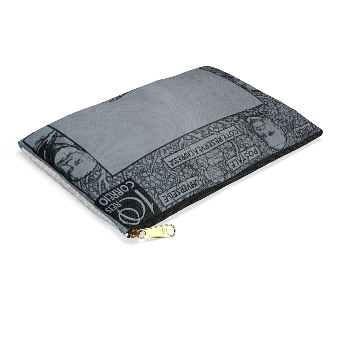EliseuVisconti-D857-Bilhete postal para o exterior – A Evolução Histórica do Brasil – Projeto para bilhete postal integrante da coleção vencedora do Concurso dos Correios de 1904 Large Organizer Pouch with Black Zipper