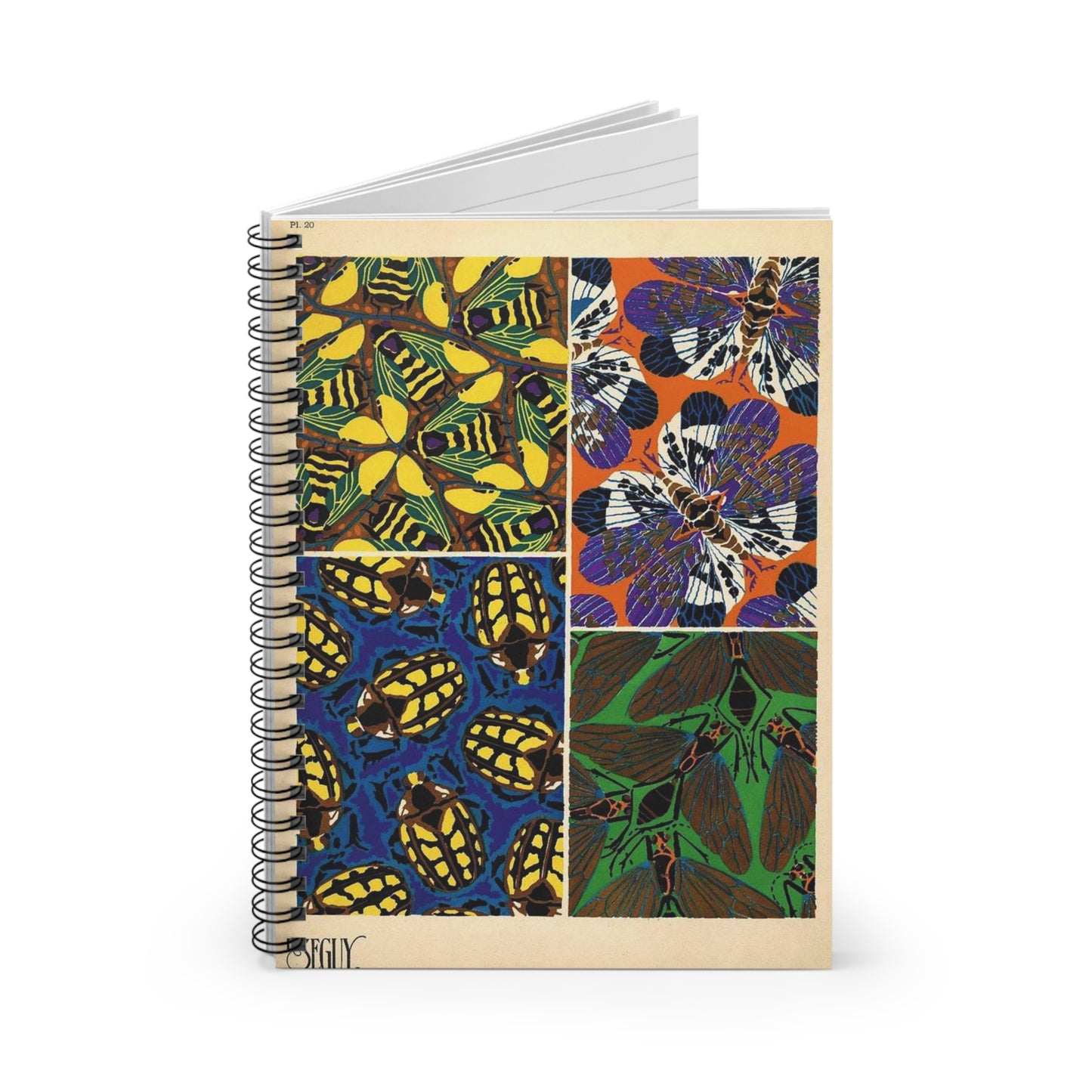 Insectes - EA Séguy - 1929 - page 21 Spiral Bound Ruled Notebook with Printed Cover