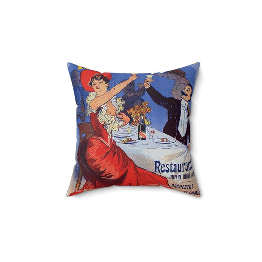 Affiche pour la "Taverne Olympia". Decorative Accent Square Pillow