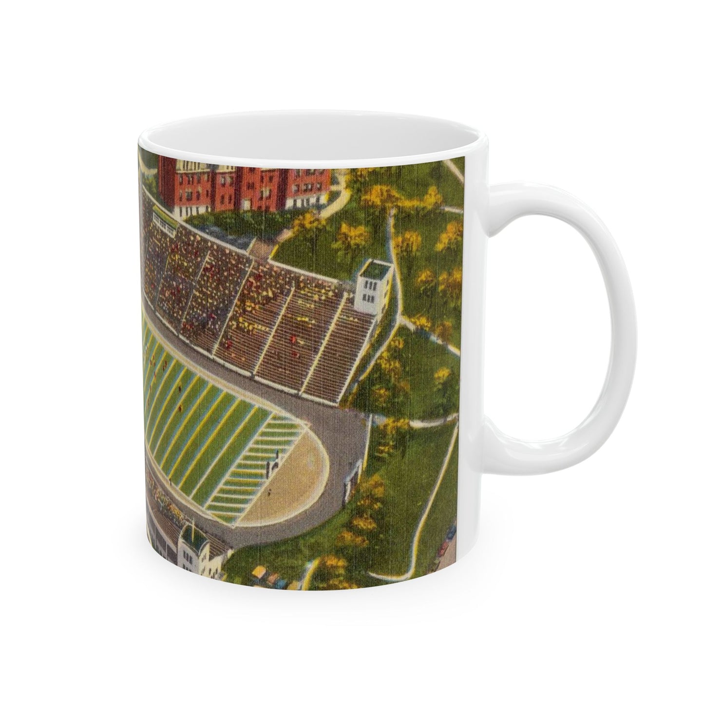 "Mountaineer Stadium," West Virginia University, Morgantown, W. Va. Beautiful Novelty Ceramic Coffee Mug 11oz