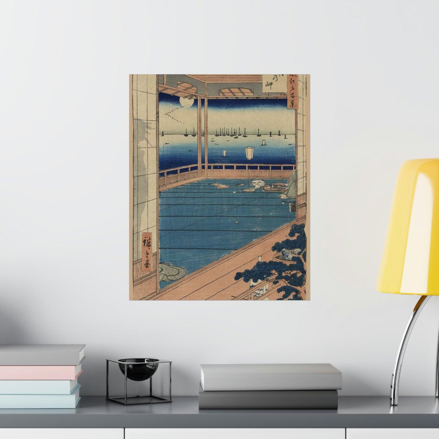 Tsuki no misaki, Andō Hiroshige - Ukiyo e print High Quality Matte Wall Art Poster for Home, Office, Classroom