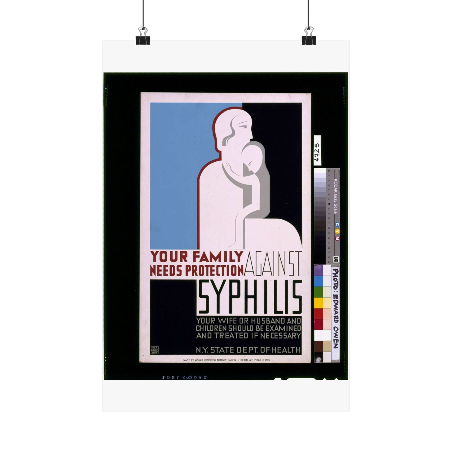 Your family needs protection against syphilis Your wife or husband and children should be examined and treated if necessary. High Quality Matte Wall Art Poster for Home, Office, Classroom