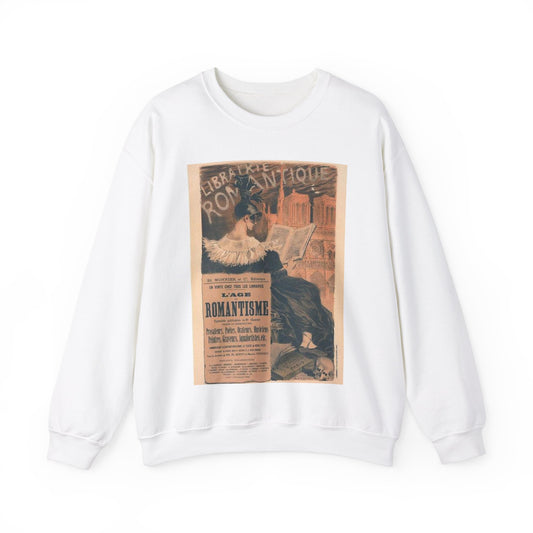 Affiche pour la "Librairie Romantique". White Heavy Blend Adult Crew Neck SweatShirt