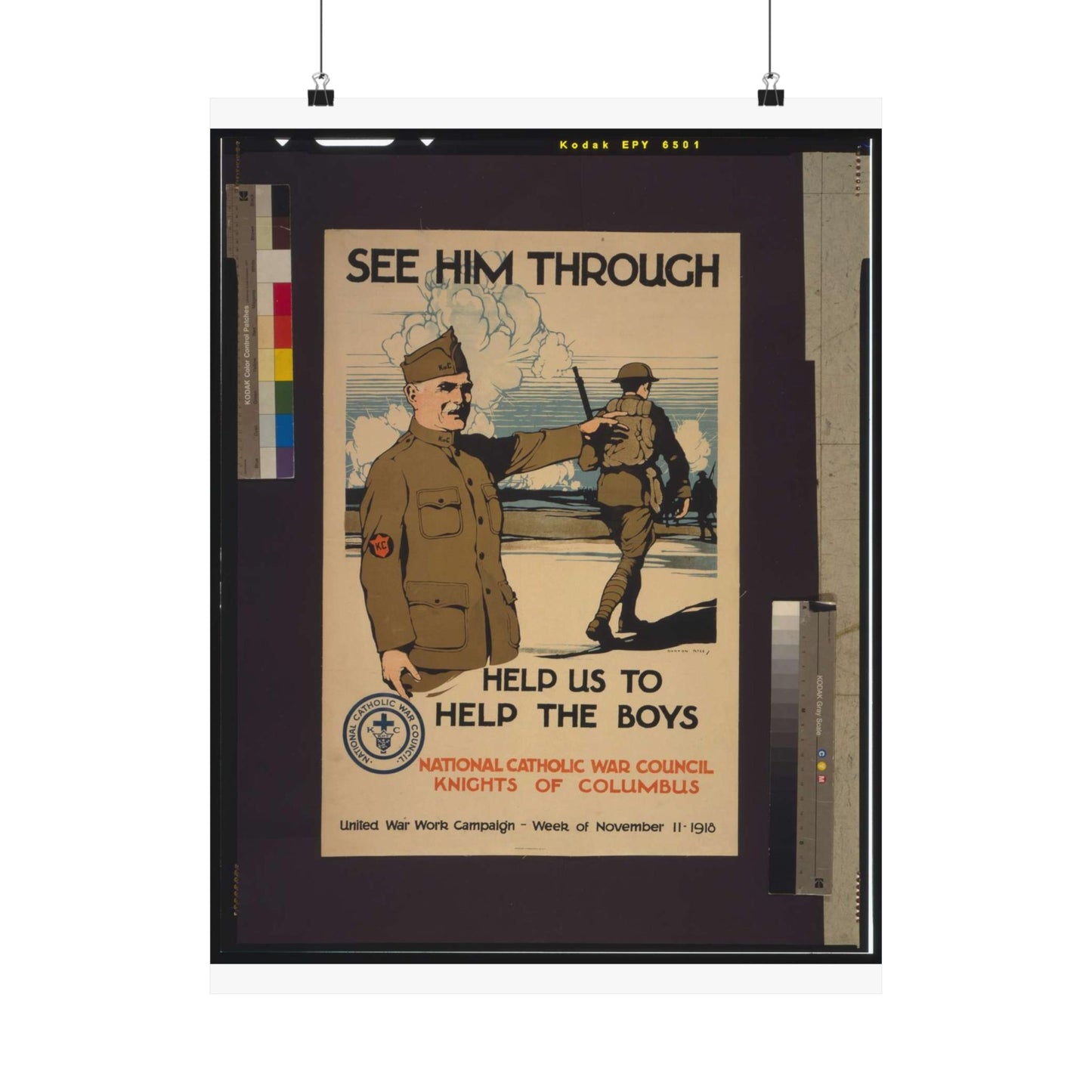 See him through--Help us to help the boys / Burton Rice ; American Lithographic Co., N.Y. High Quality Matte Wall Art Poster for Home, Office, Classroom