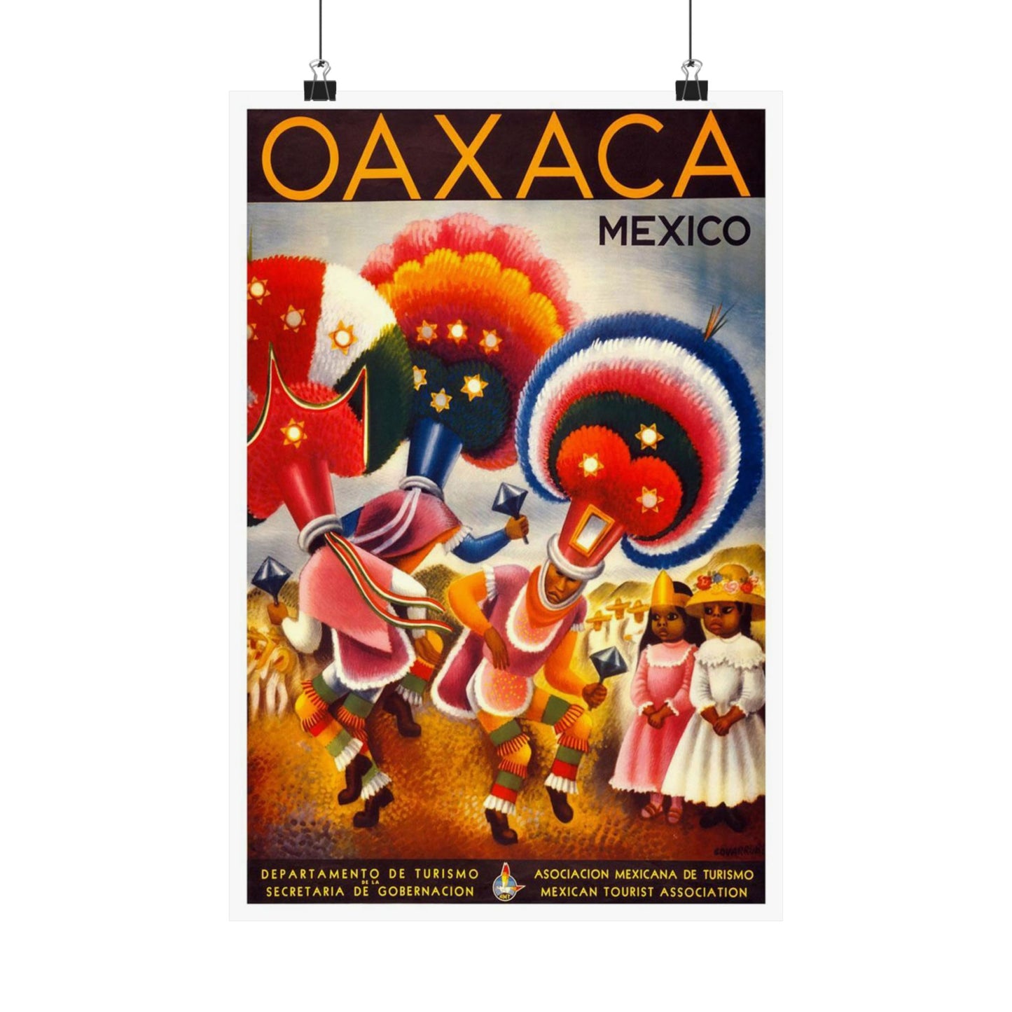 Oaxaca. Mexico. Vintage Travel Poster. High Quality Matte Wall Art Poster for Home, Office, Classroom