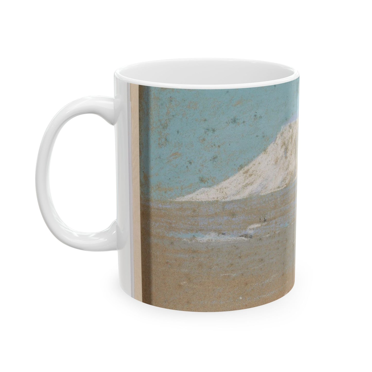 Sketch of a Mountain Rising from a Glacier Beautiful Novelty Ceramic Coffee Mug 11oz