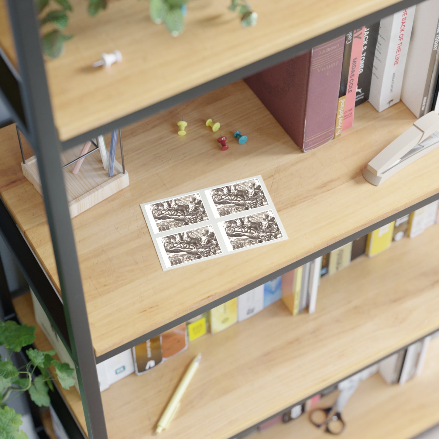 Johannes Wierix - Hemelvaart van Elia Laminated UV Protective Vinyl Stickers