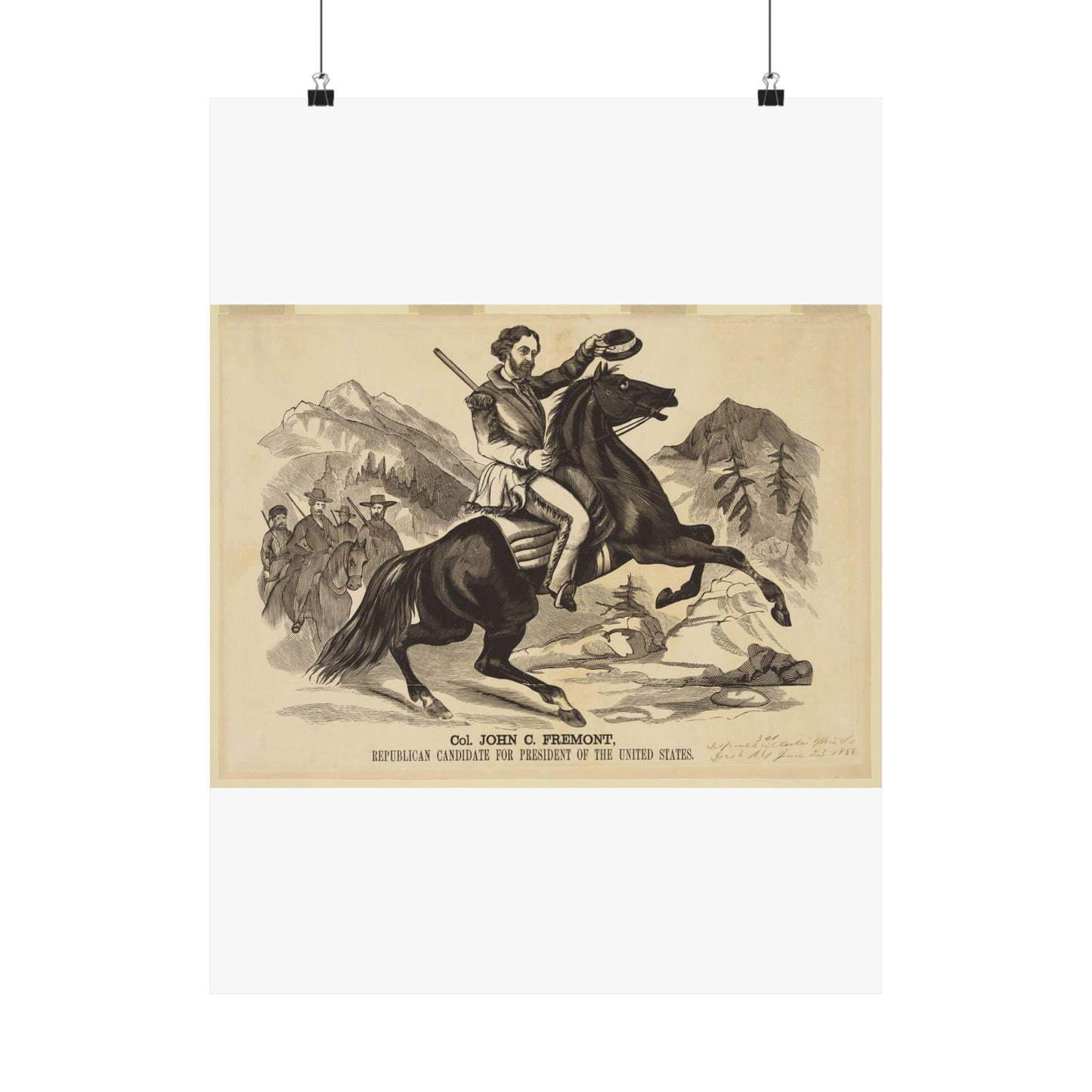 Col. John C. Fremont, Republican candidate for the President of the United States High Quality Matte Wall Art Poster for Home, Office, Classroom