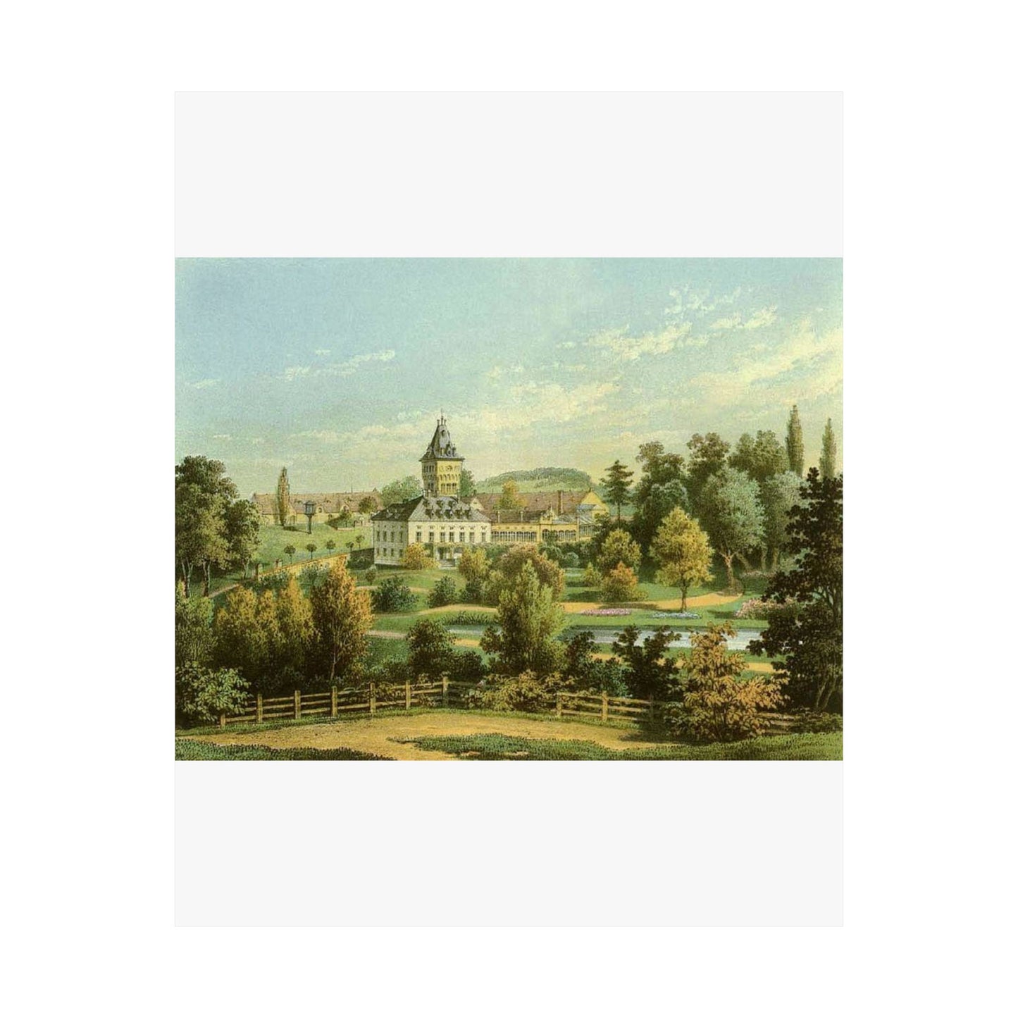 Schloss Peilau-Gladishof Sammlung Duncker High Quality Matte Wall Art Poster for Home, Office, Classroom