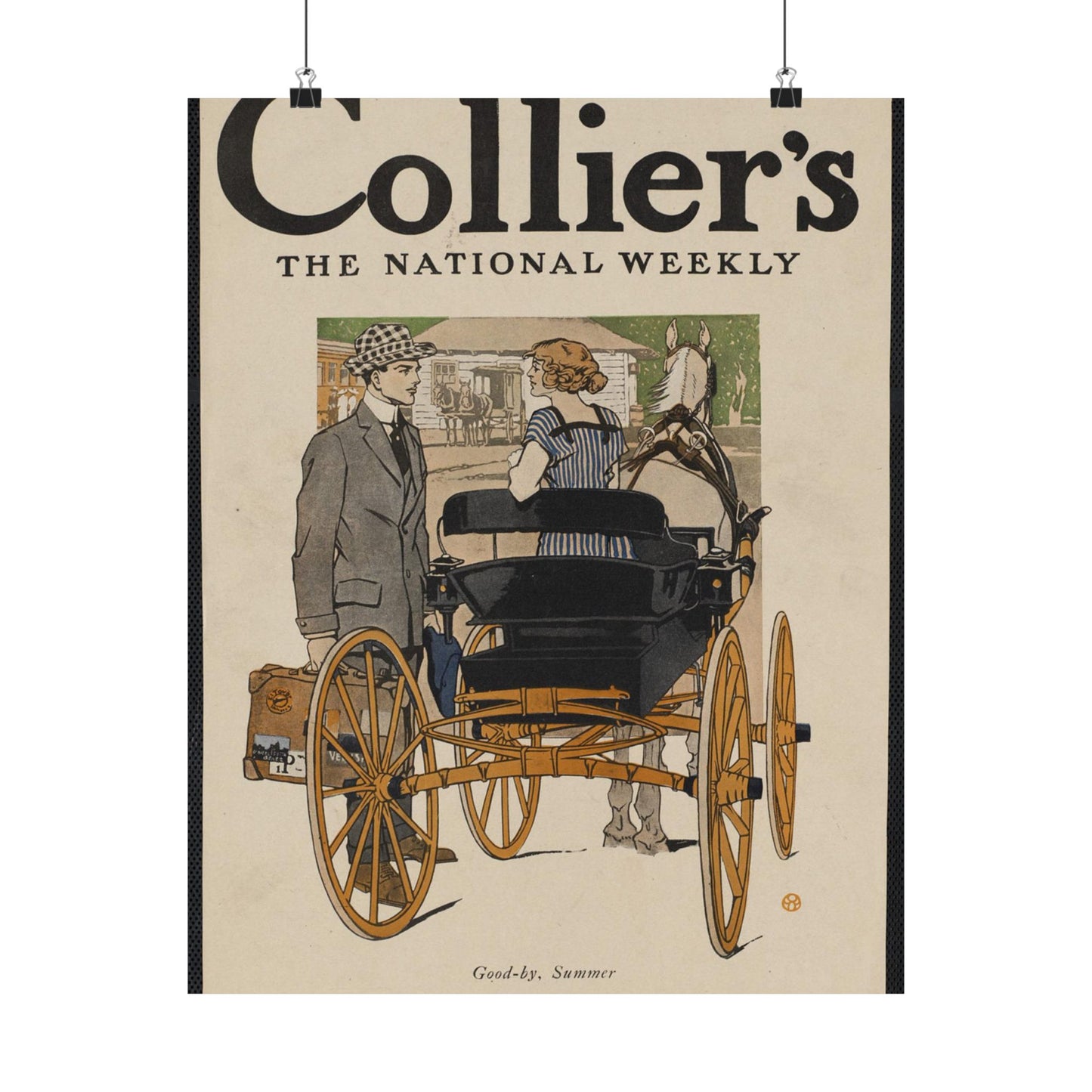 Collier's, the national weekly. Good-by, summer. High Quality Matte Wall Art Poster for Home, Office, Classroom