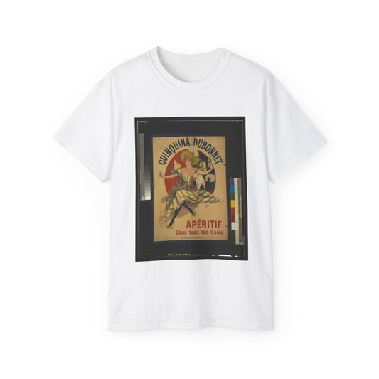 Jules Cheret - Quinquina Dubonnet apéritif dans tous les cafés / J. Chéret. White T-Shirt Gildan 2000 Cotton Unisex