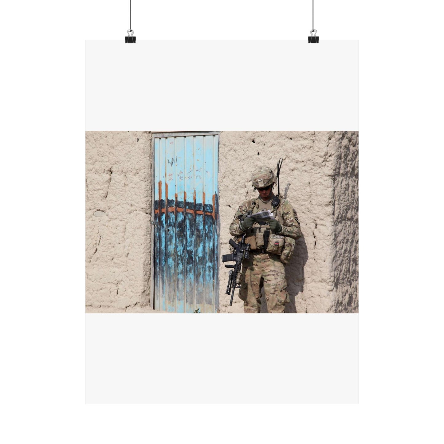 U.S. Army Sgt. Keith Keller, a combat engineer assigned High Quality Matte Wall Art Poster for Home, Office, Classroom