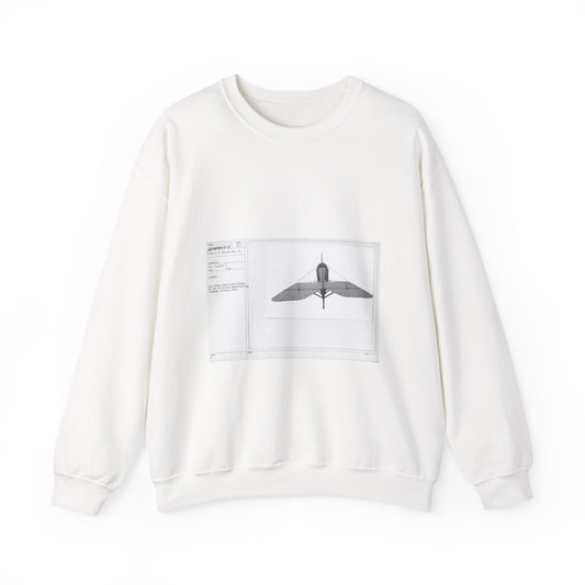 Patent drawing - Airplanes - Types - All steel manufactured by the J.W. Murray Manufacturing Company, Detroit, Michigan Public domain  image White Heavy Blend Adult Crew Neck SweatShirt