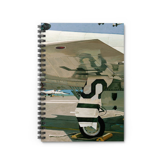 Artwork: "T-38 Flight Line, Vance AFB". Artist: David Zlotky Spiral Bound Ruled Notebook with Printed Cover