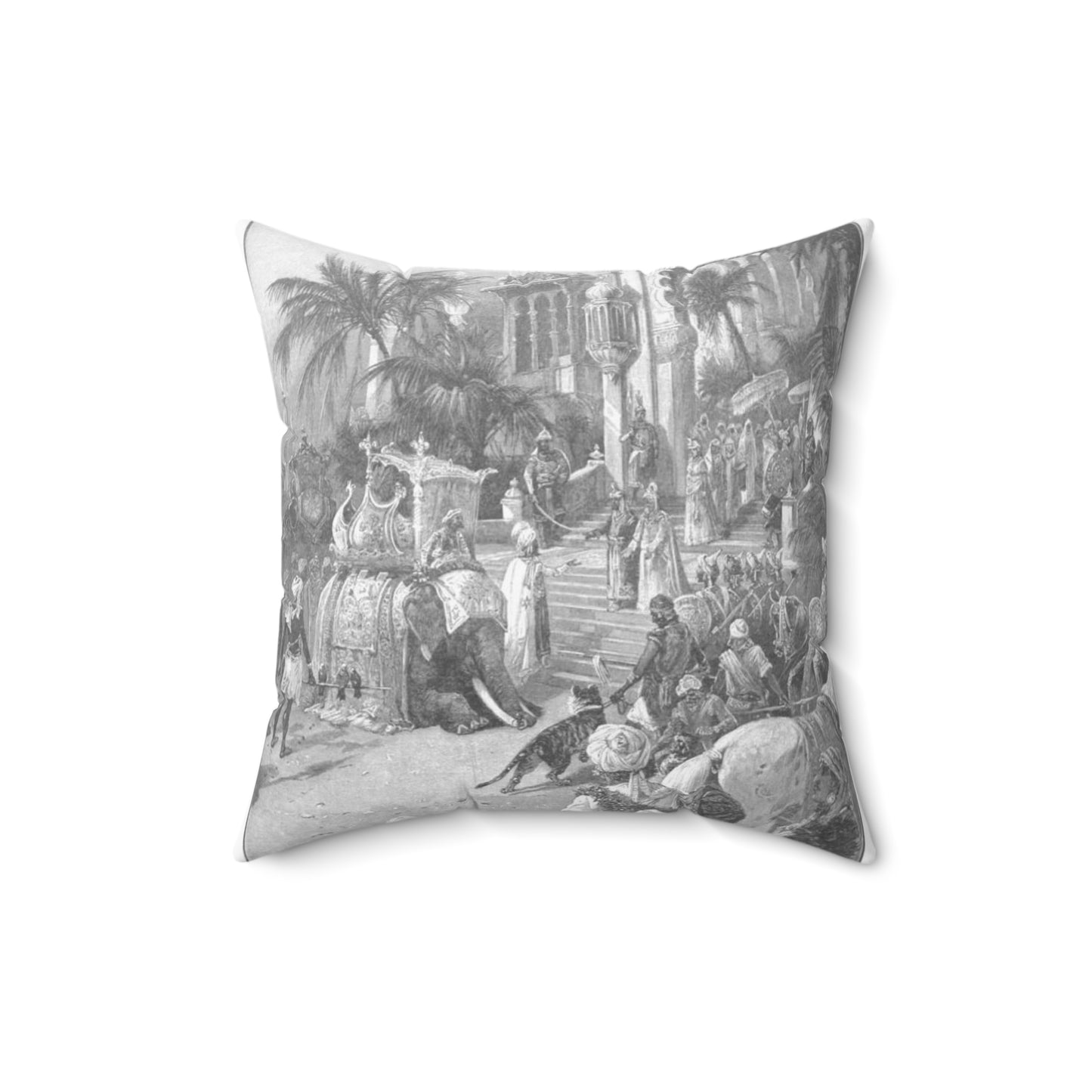 Journey to the East - Nicolas II Asia Tour by Ukhtomsky Decorative Accent Square Pillow