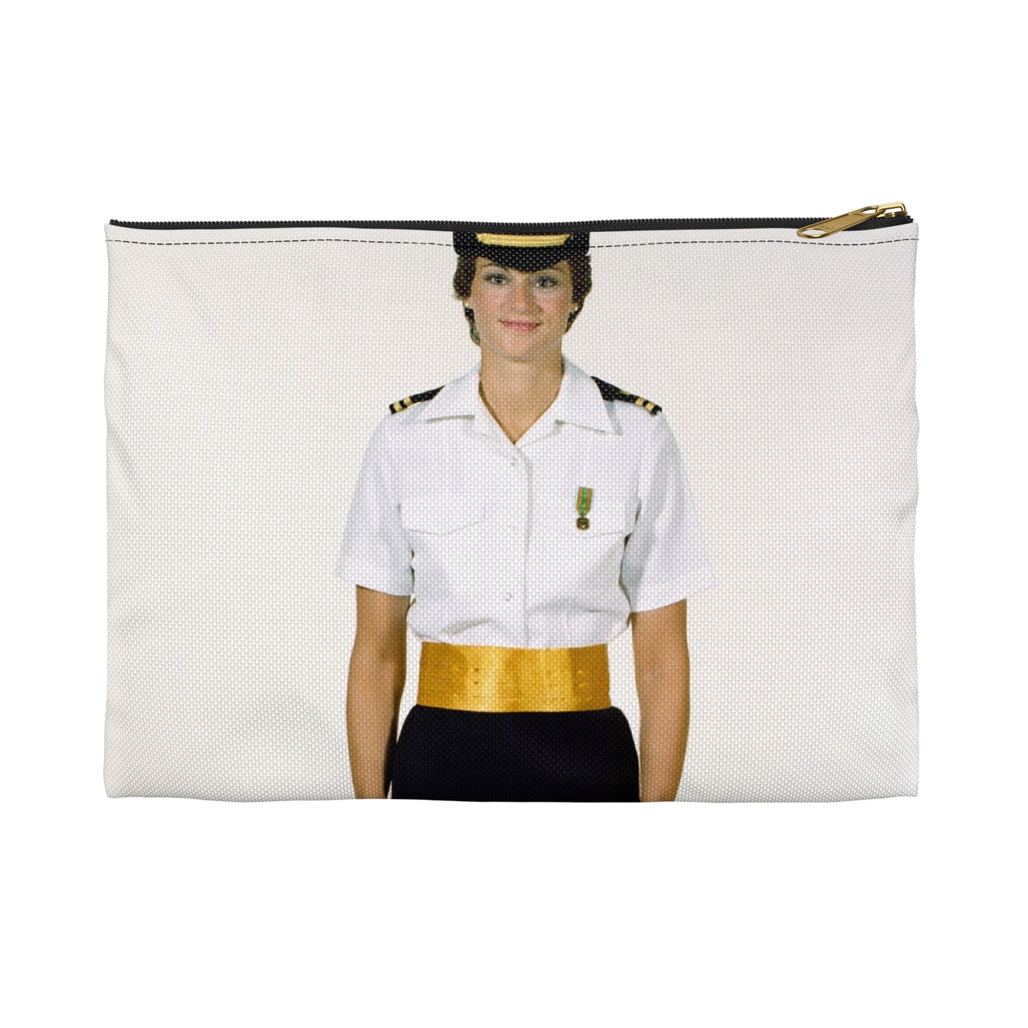 Uniform: Tropical dinner dress blue, female Navy officers Large Organizer Pouch with Black Zipper