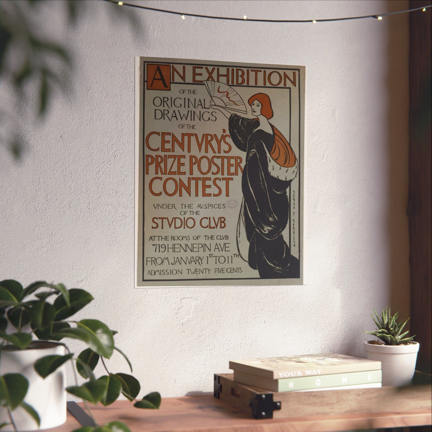 An exhibition of the original drawings of the Century's prize poster contest under the auspices of the Studio Club High Quality Matte Wall Art Poster for Home, Office, Classroom