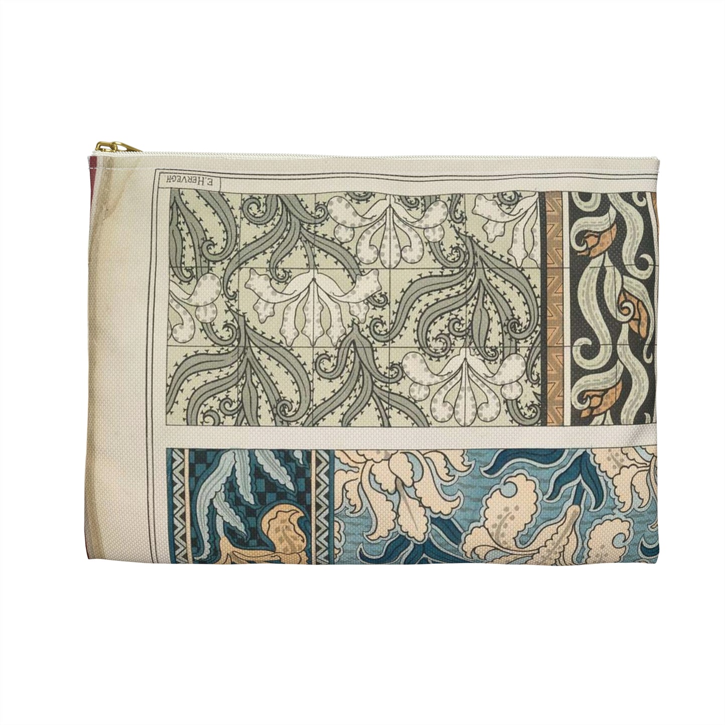 Iris, E. Hervegh. Eugene Grasset, compiler Large Organizer Pouch with Black Zipper