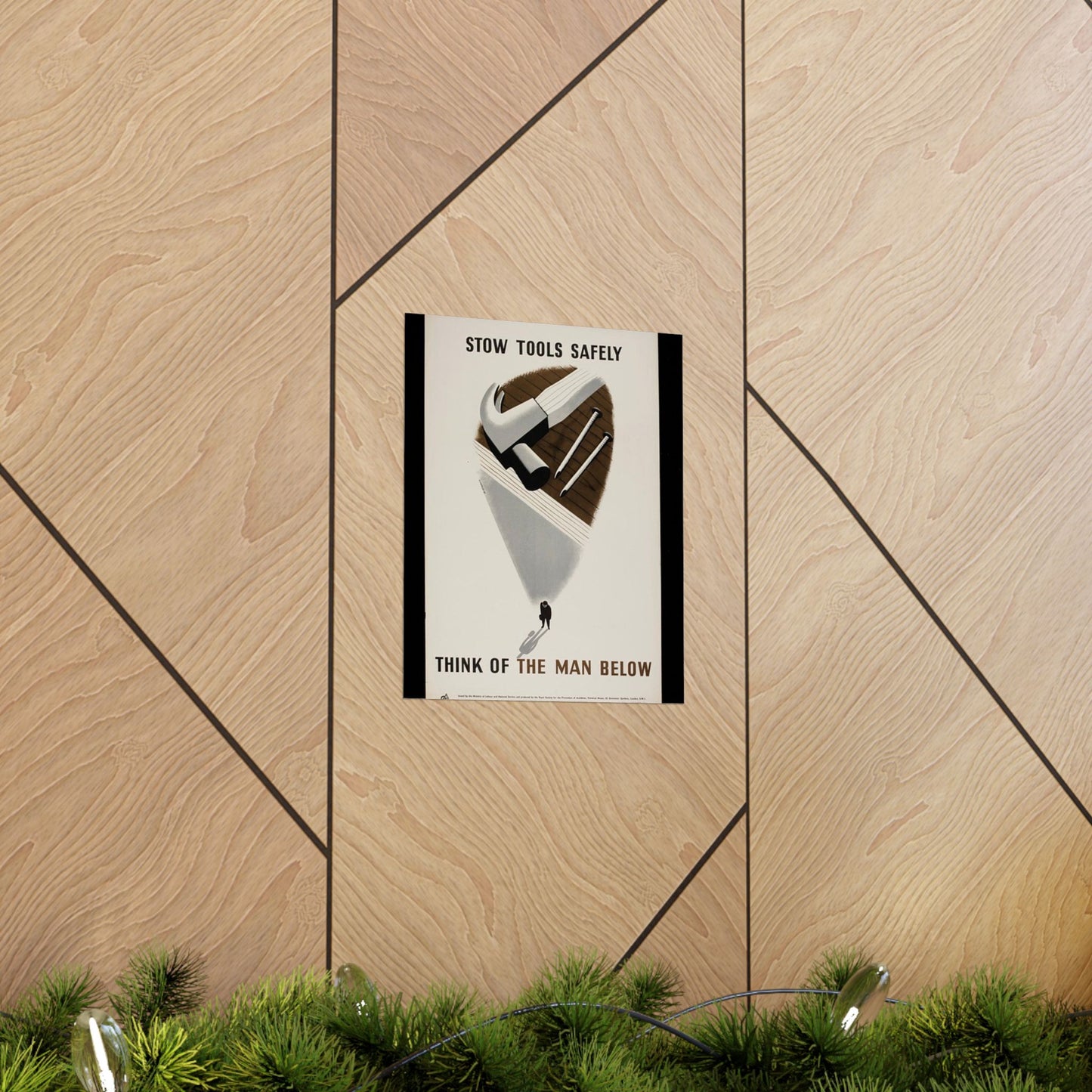 Stow Tools Safely Tom Eckersley High Quality Matte Wall Art Poster for Home, Office, Classroom