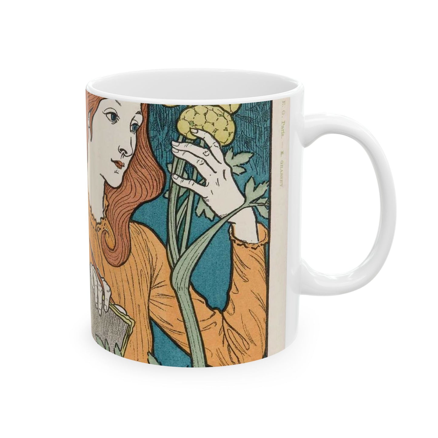 Eugene Grasset - Collection des Cent N° 16 (Grasset) Beautiful Novelty Ceramic Coffee Mug 11oz