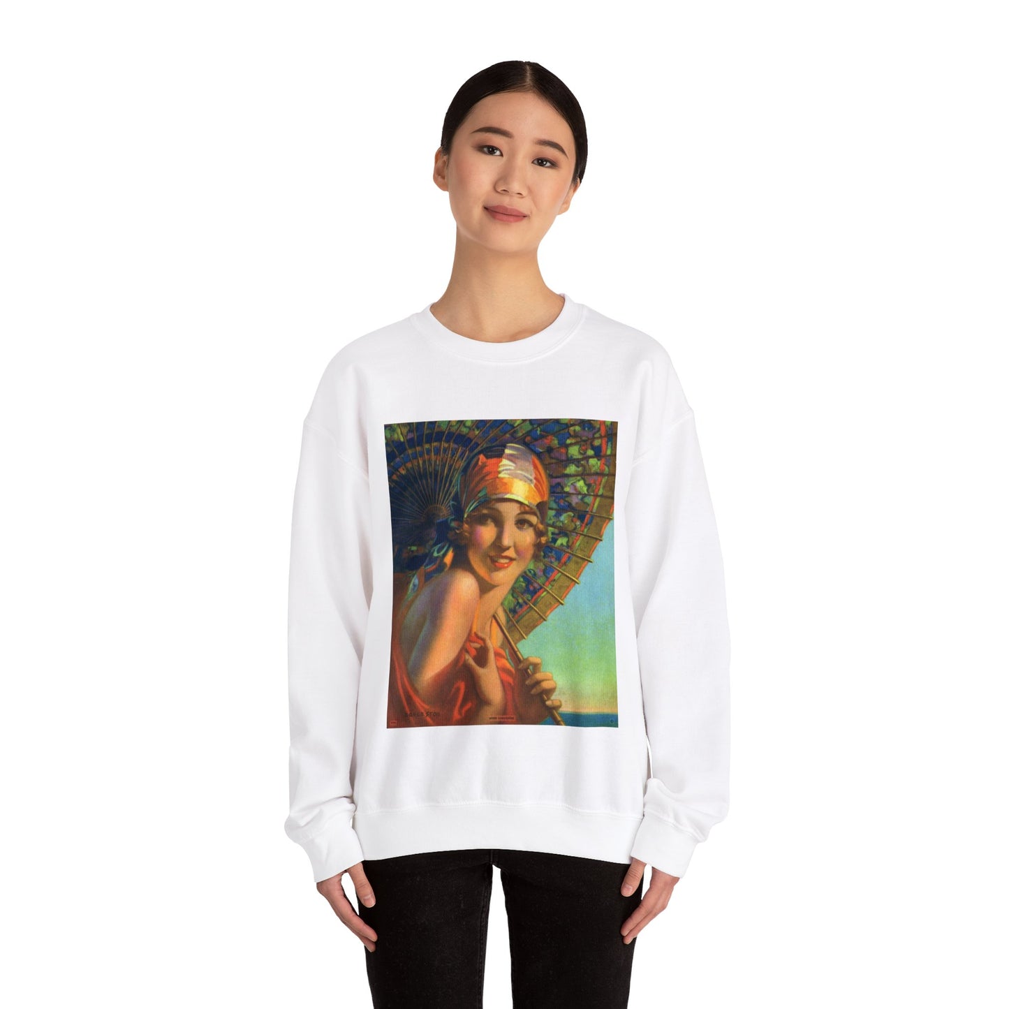 Miss Universe by Edward Mason Eggleston, 1933 White Heavy Blend Adult Crew Neck SweatShirt