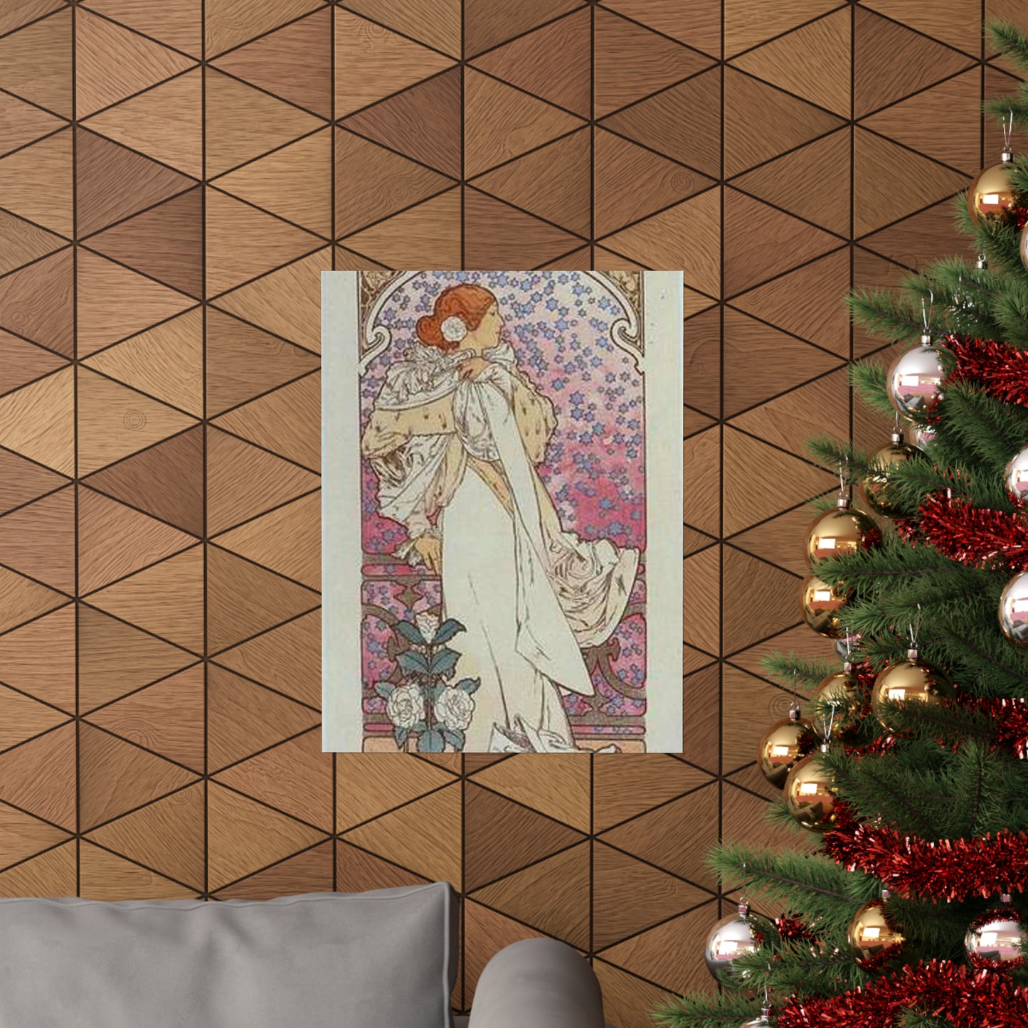 Affiche pour le Théâtre de la Renaissance, "la Dame aux Camélias". High Quality Matte Wall Art Poster for Home, Office, Classroom