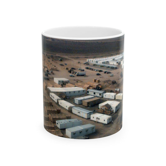 Looking North, living and operations facilities can be seen from the top of a 120-foot tower at Ahmed al Jaber Air Base, Kuwait, during Operation SOUTHERN WATCH 1998 Beautiful Novelty Ceramic Coffee Mug 11oz