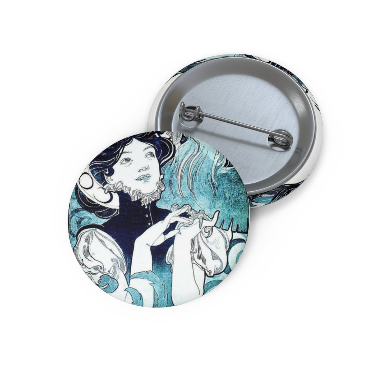 Cocorico 1 du 31 décembre 1898 - Alfons Mucha Pin Buttons with Crisp Design