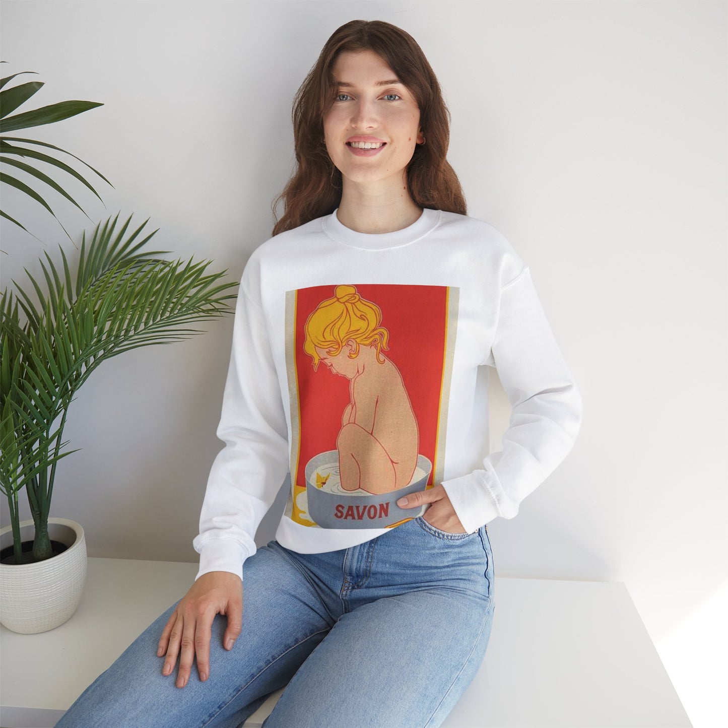 Affiche belge pour le "Savon Starlight". White Heavy Blend Adult Crew Neck SweatShirt