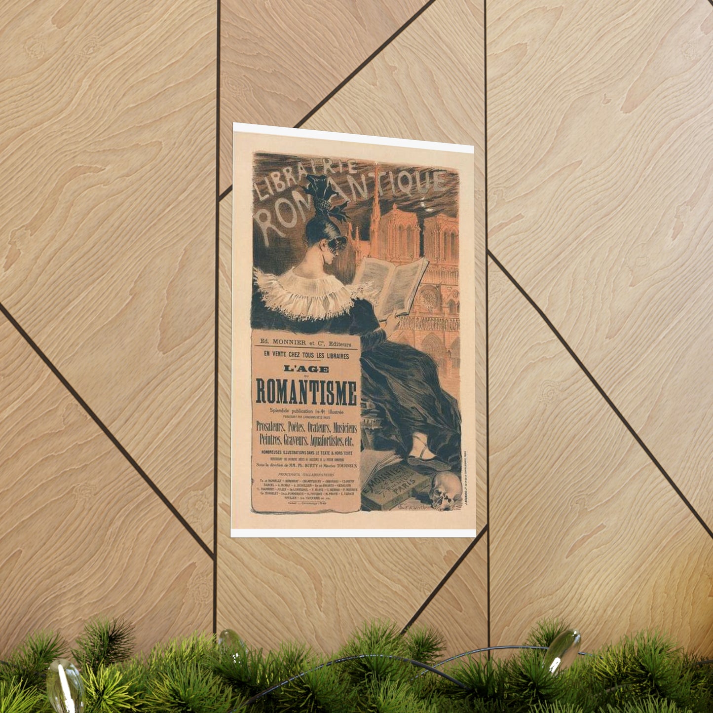 Affiche pour la "Librairie Romantique". High Quality Matte Wall Art Poster for Home, Office, Classroom