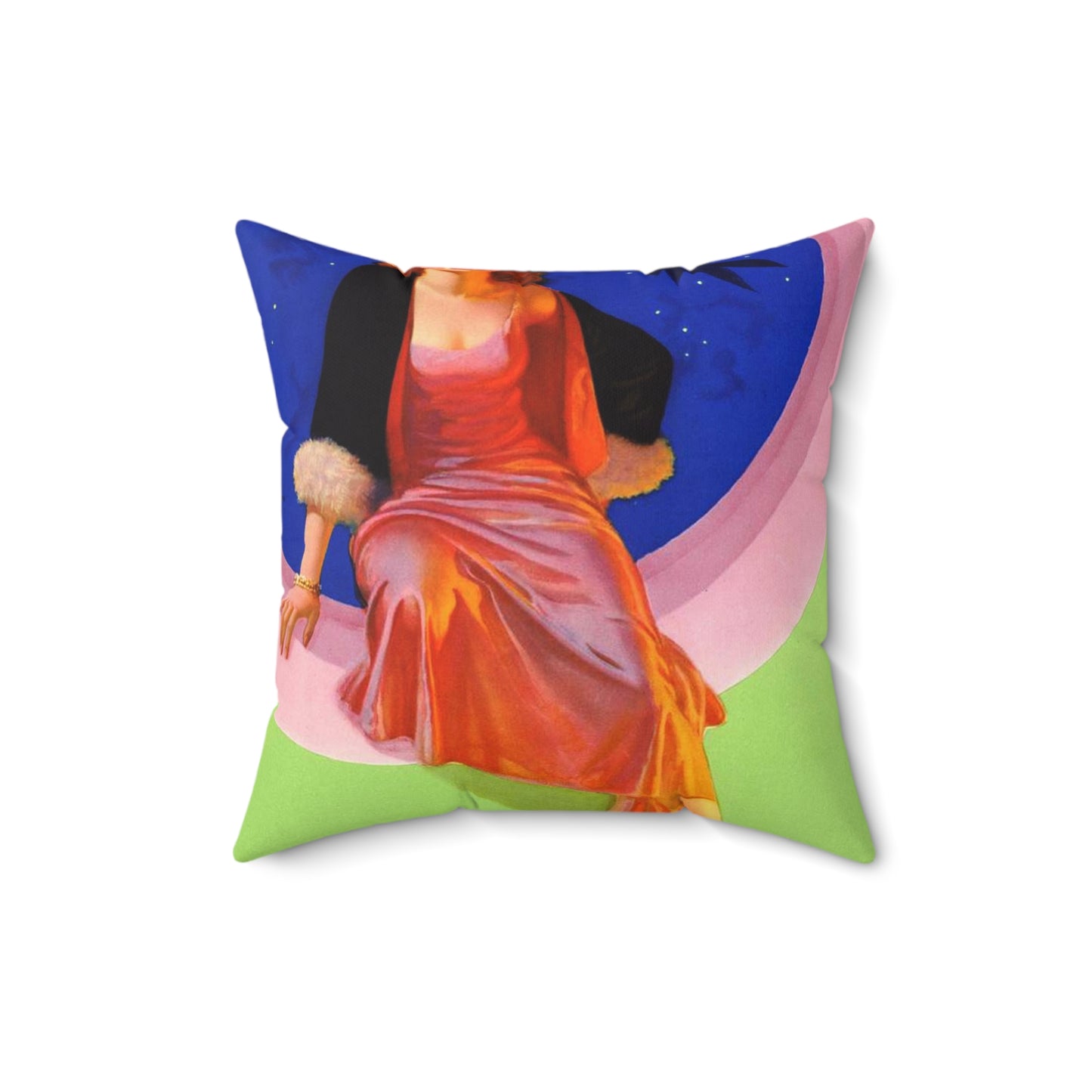 “Smiling Through”, painting by Edward Mason Eggleston, 1932 Decorative Accent Square Pillow