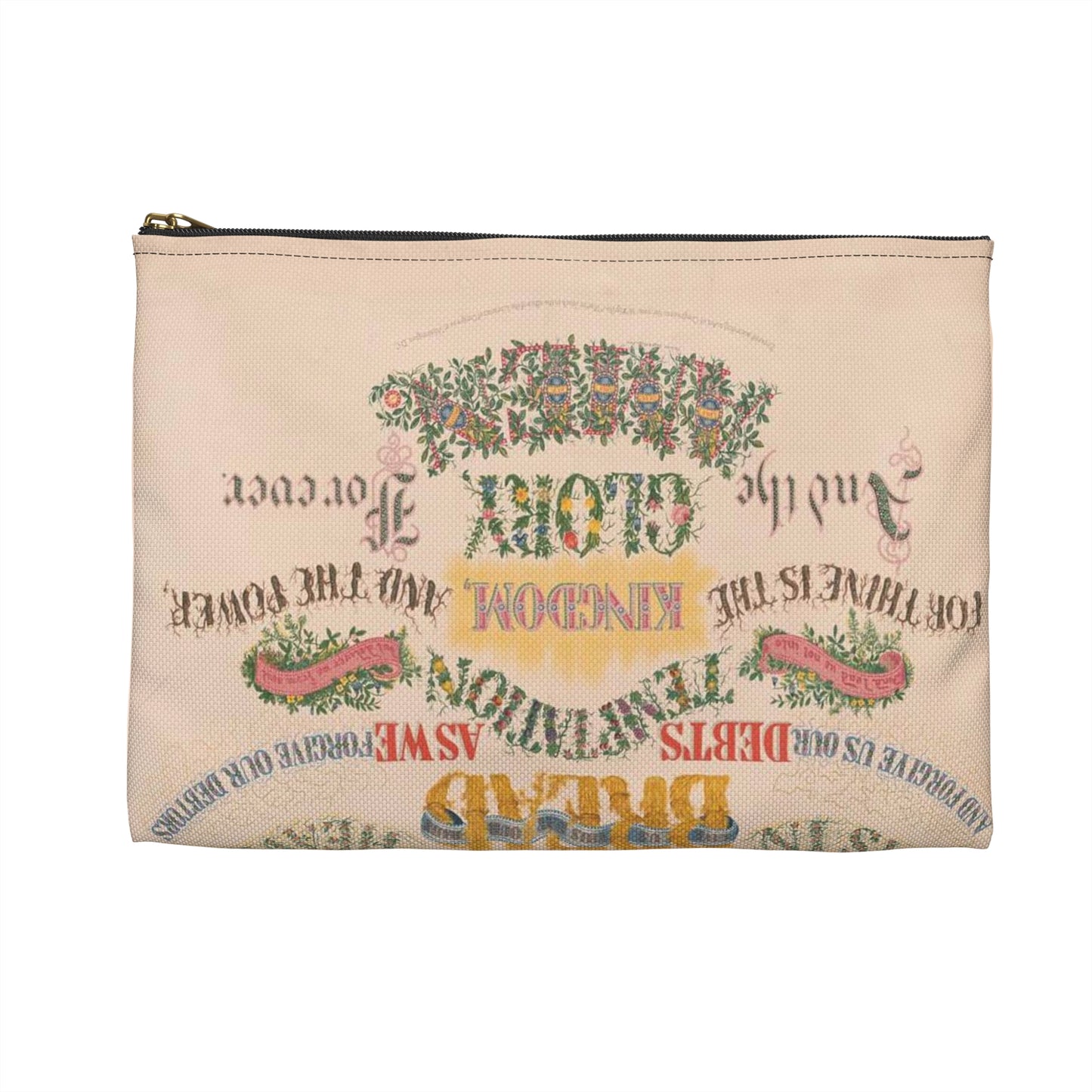 Our Father which art in Heaven - Public domain dedication image Large Organizer Pouch with Black Zipper