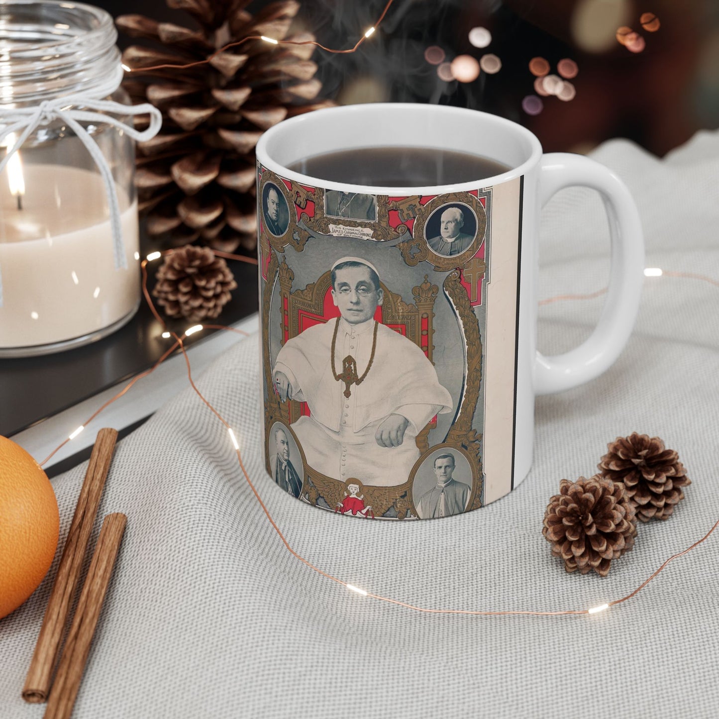 Pope Benedict XV: Cardinal Giacomo Della Chiese, Archbishop of Bologna, Elected Supreme Pontiff of the Catholic Church, September 3, 1914 Beautiful Novelty Ceramic Coffee Mug 11oz