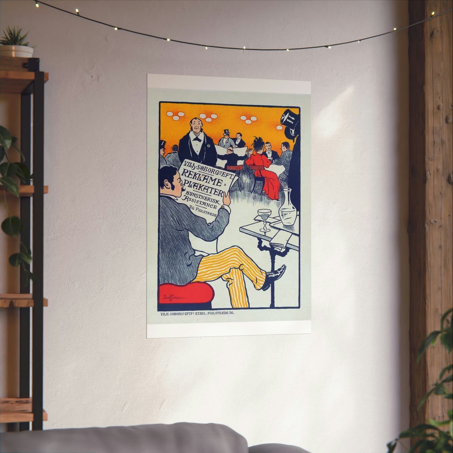 Affiche danoise pour les "Affiches artistiques Wilh. Söborg". High Quality Matte Wall Art Poster for Home, Office, Classroom