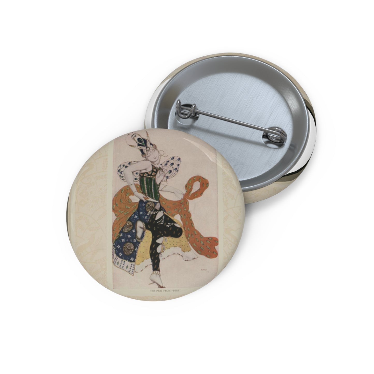 Serge Diaghileff's Ballet Russe (Metropolitan Opera, 1916) Pin Buttons with Crisp Design