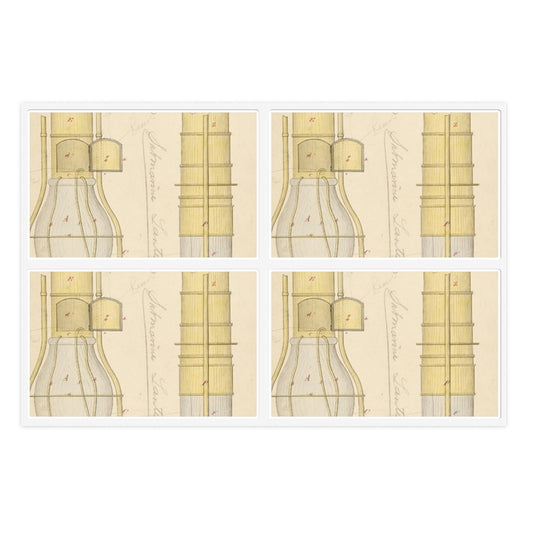Patent drawing - Drawing of Submarine Telescope Public domain  image Laminated UV Protective Vinyl Stickers