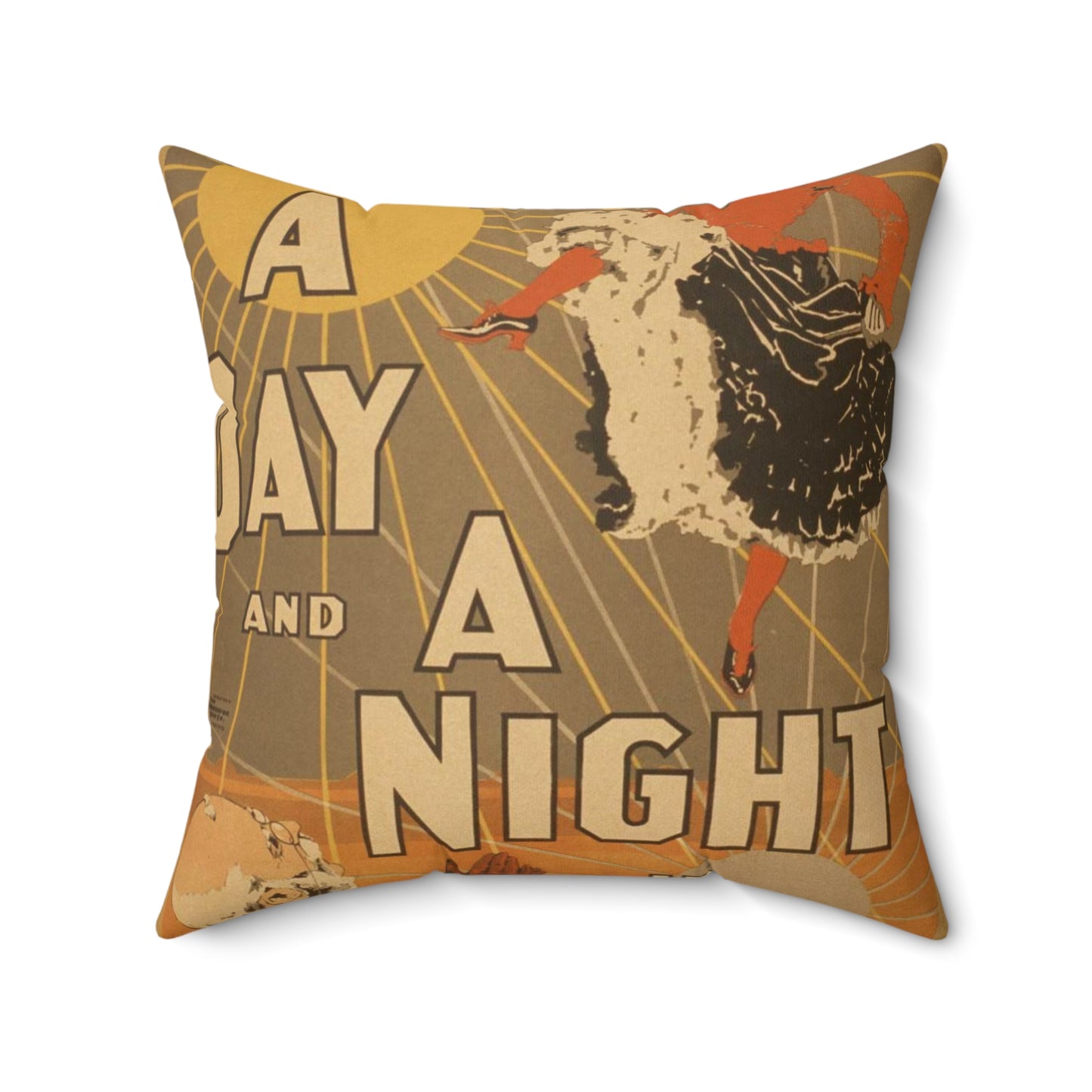 Hoyt's A day and a night in New York Decorative Accent Square Pillow