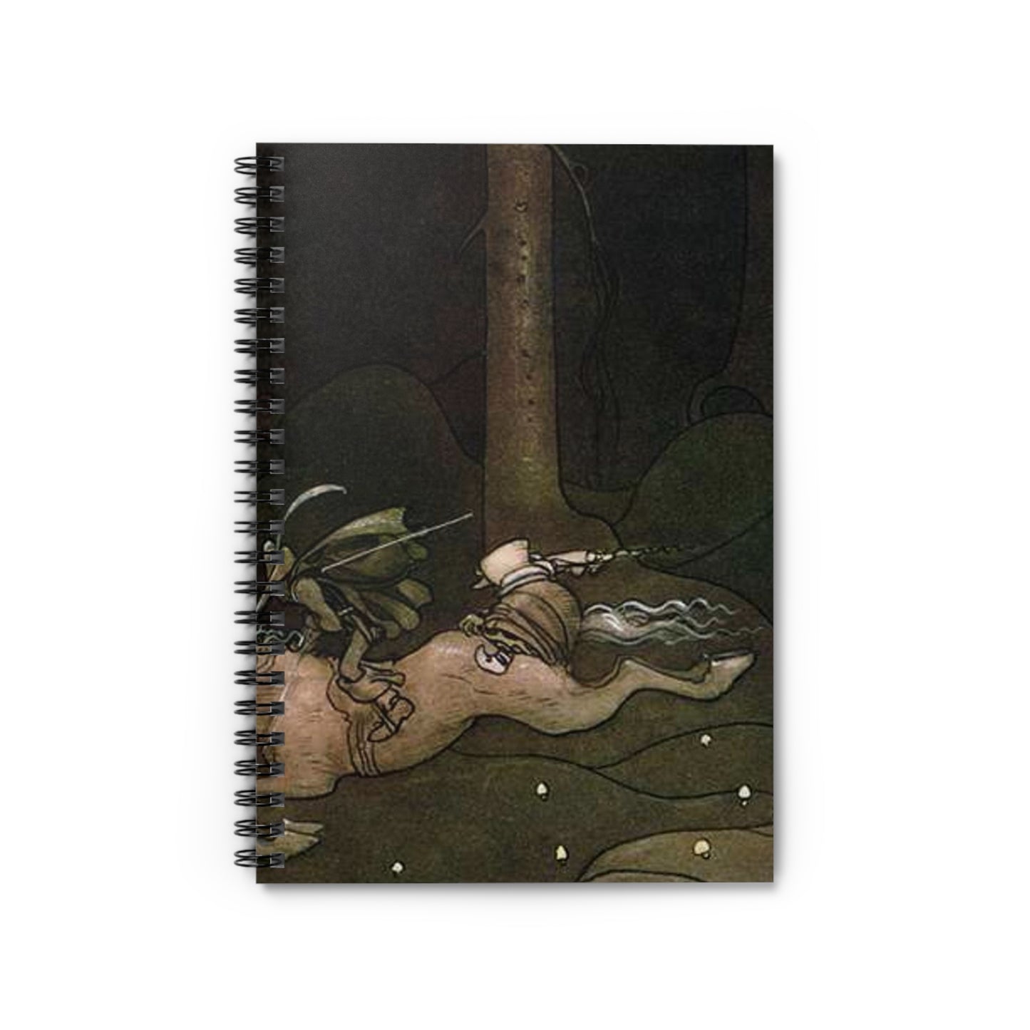 Trollritten 2 by John Bauer 1910 Spiral Bound Ruled Notebook with Printed Cover