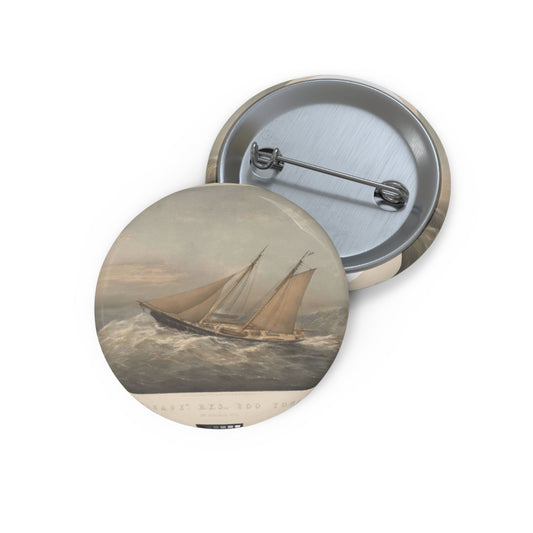 Mirage, R.Y.S., 200 Tons. 5th October 1872 RMG PY8772 Pin Buttons with Crisp Design